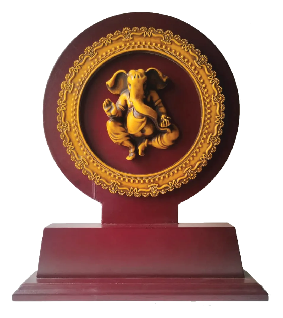 MEDITATION GANESH BIG PLATE PLAQUE