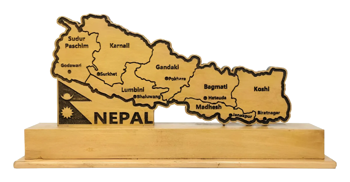 Nepal Map hexagon